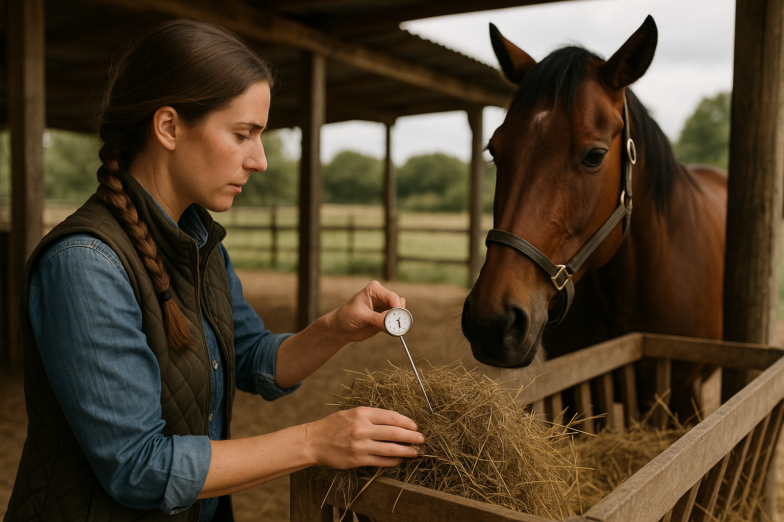 Waarom zit er een temperatuur meter op een hooistomer?