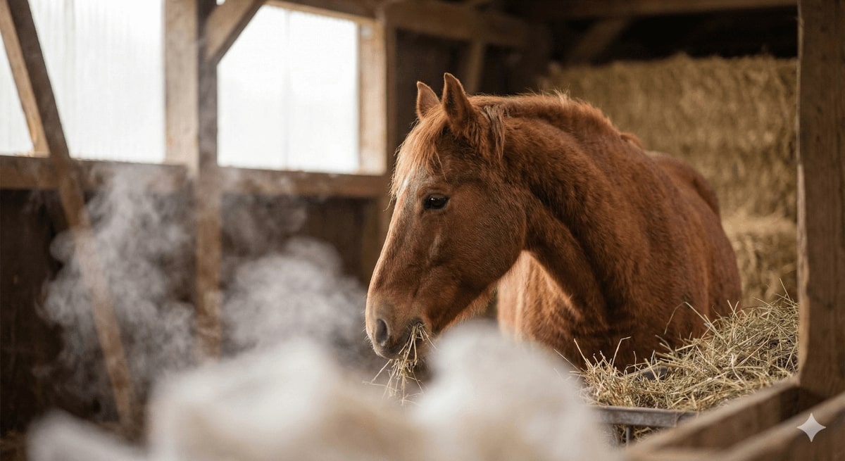 Een ijzeren rooster is niet goed voor hooi stomen